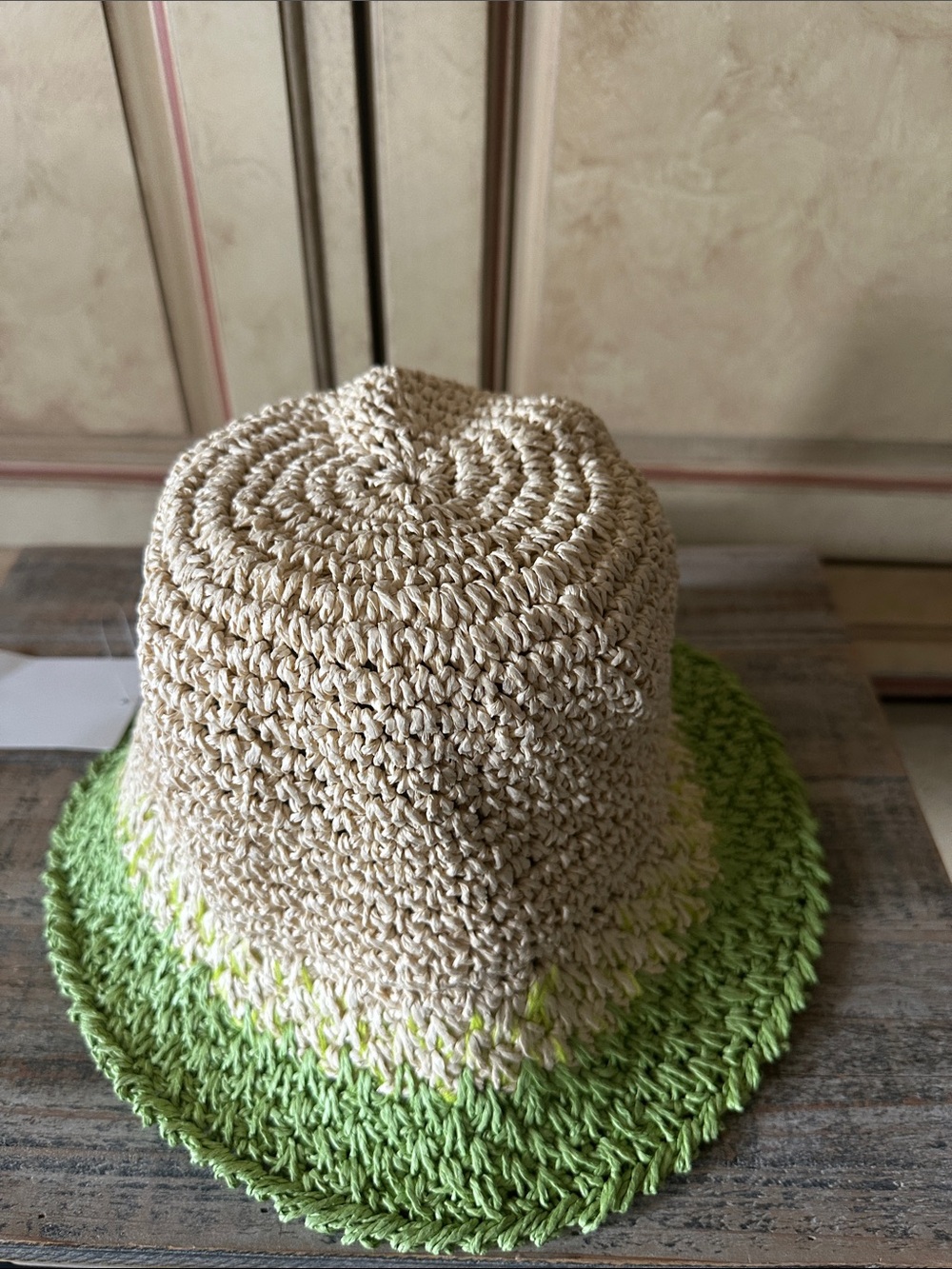 Anothropologie?? Tan & Green Bucket Hat